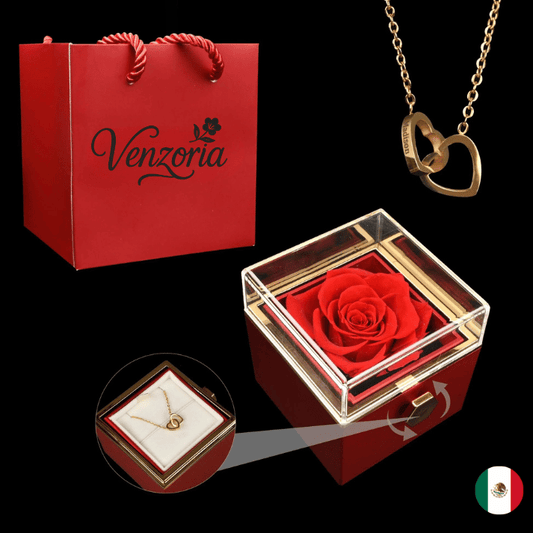 Rosa Eterna con Collar Personalizado