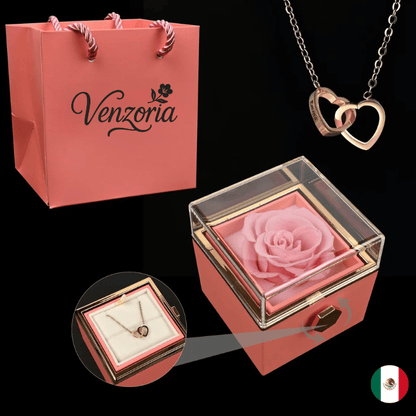 Rosa Eterna con Collar Personalizado