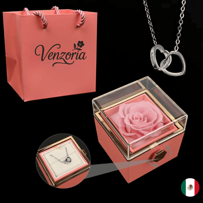 Rosa Eterna con Collar Personalizado