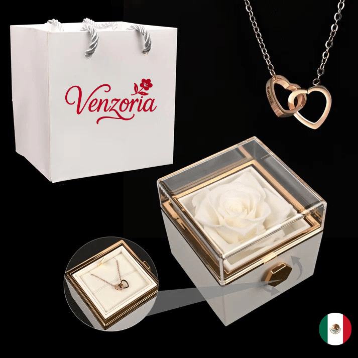 Rosa Eterna con Collar Personalizado