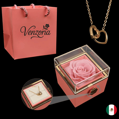 Rosa Eterna con Collar Personalizado