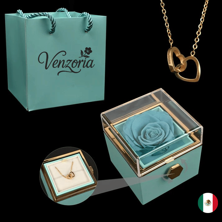 Rosa Eterna con Collar Personalizado