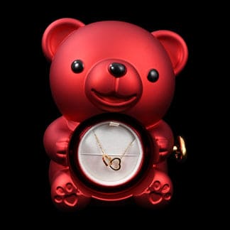 Osito de Rosa Eterna con Collar Personalizado